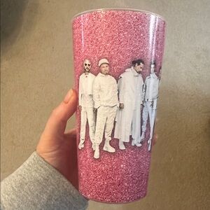 Backstreet Boys Pink Glitter Cup
